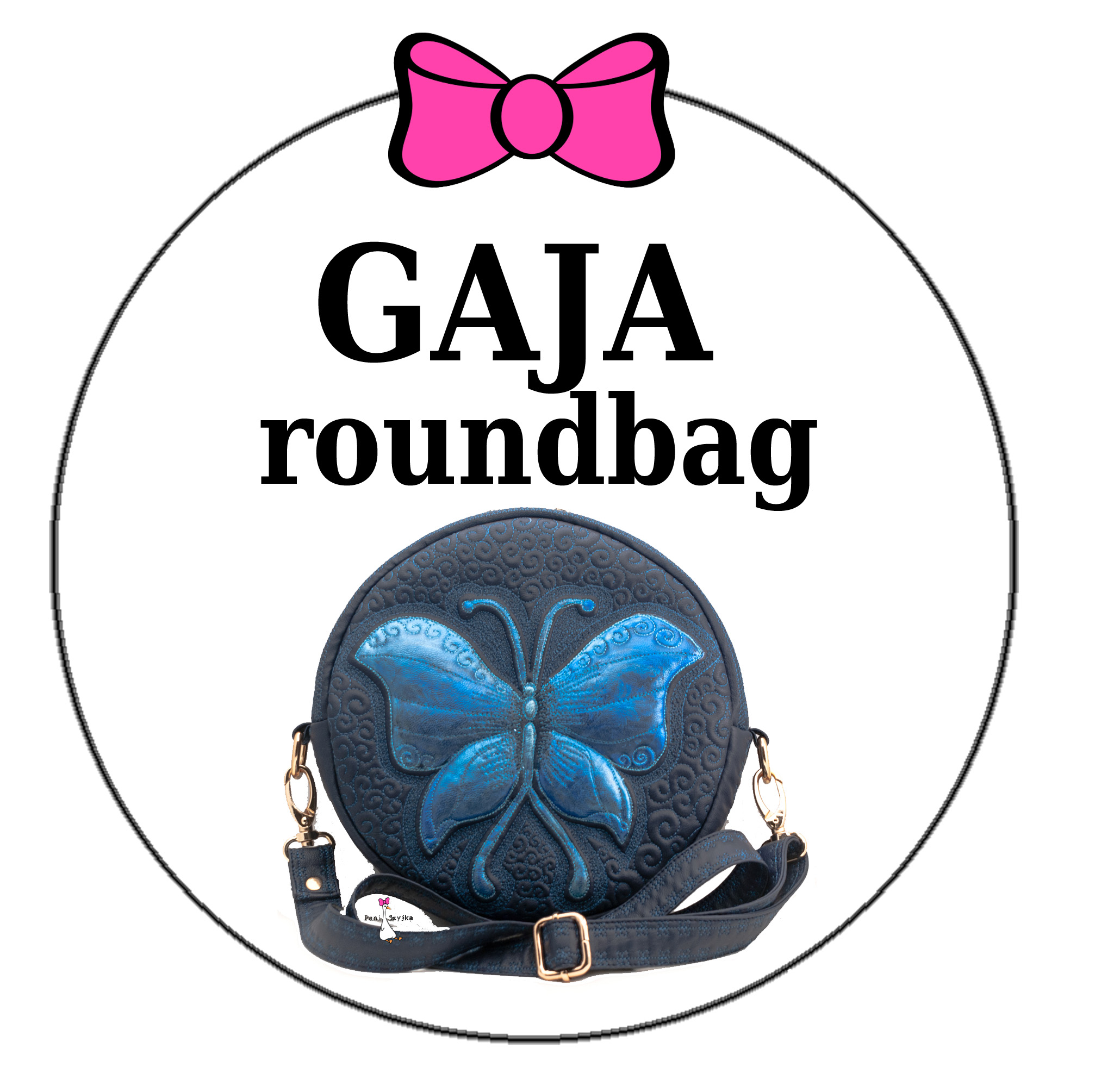 Okrągła torebka damska roundbag gaja na zamówienie