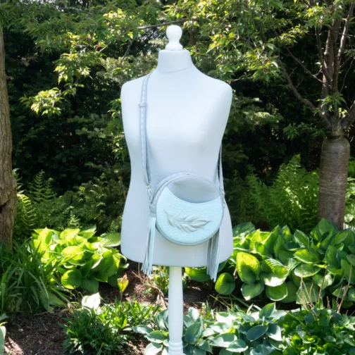 okrągła torebka damska unikatowa torebka boho z frędzlami torebka roundbag w stylu boho torebka crossbody torebka na lato