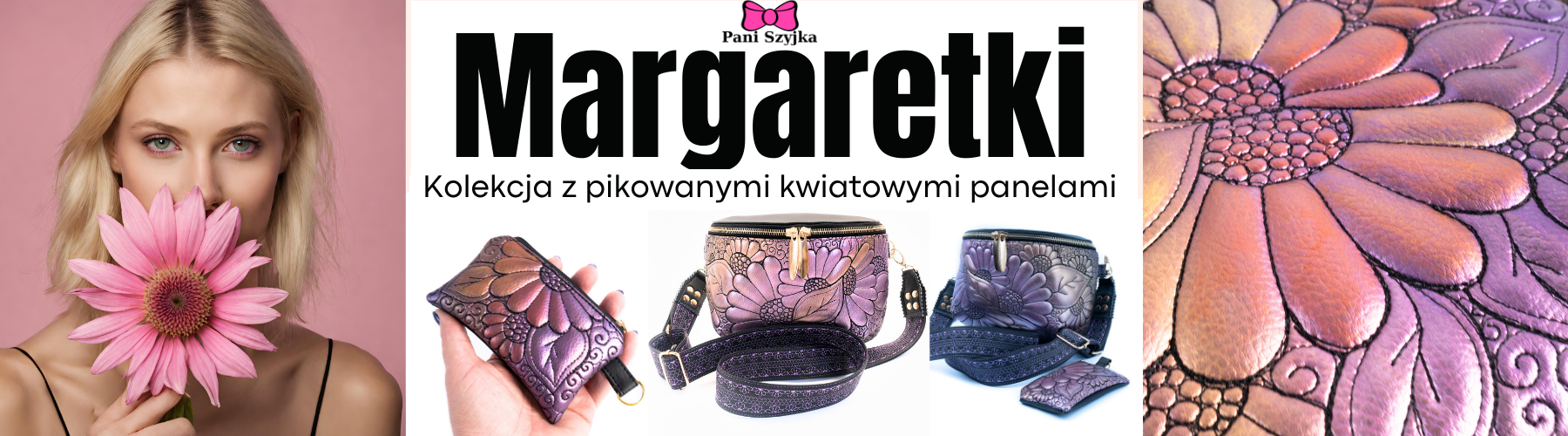 unikatowe polskie torebki handmade pikowane torebki na zamówienie nerki damskie z szerokimi paskami