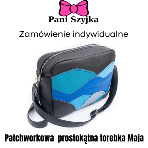 zamówienie prostokątna torebka damska patchworkowa torebka na ramię unikatowa kolorowa torebka handmade