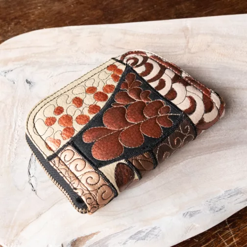 unikatowy ręcznie malowany kolorowy portfel damski portfel damski portfel z paskiem prezent dla kobiety portfel unikatowy ręcznie malowany kolorowy portfel damski handmade