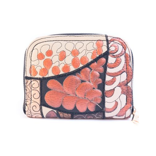 unikatowy portfel damski na zamek ręcznie malowany kolorowy portfel handmade